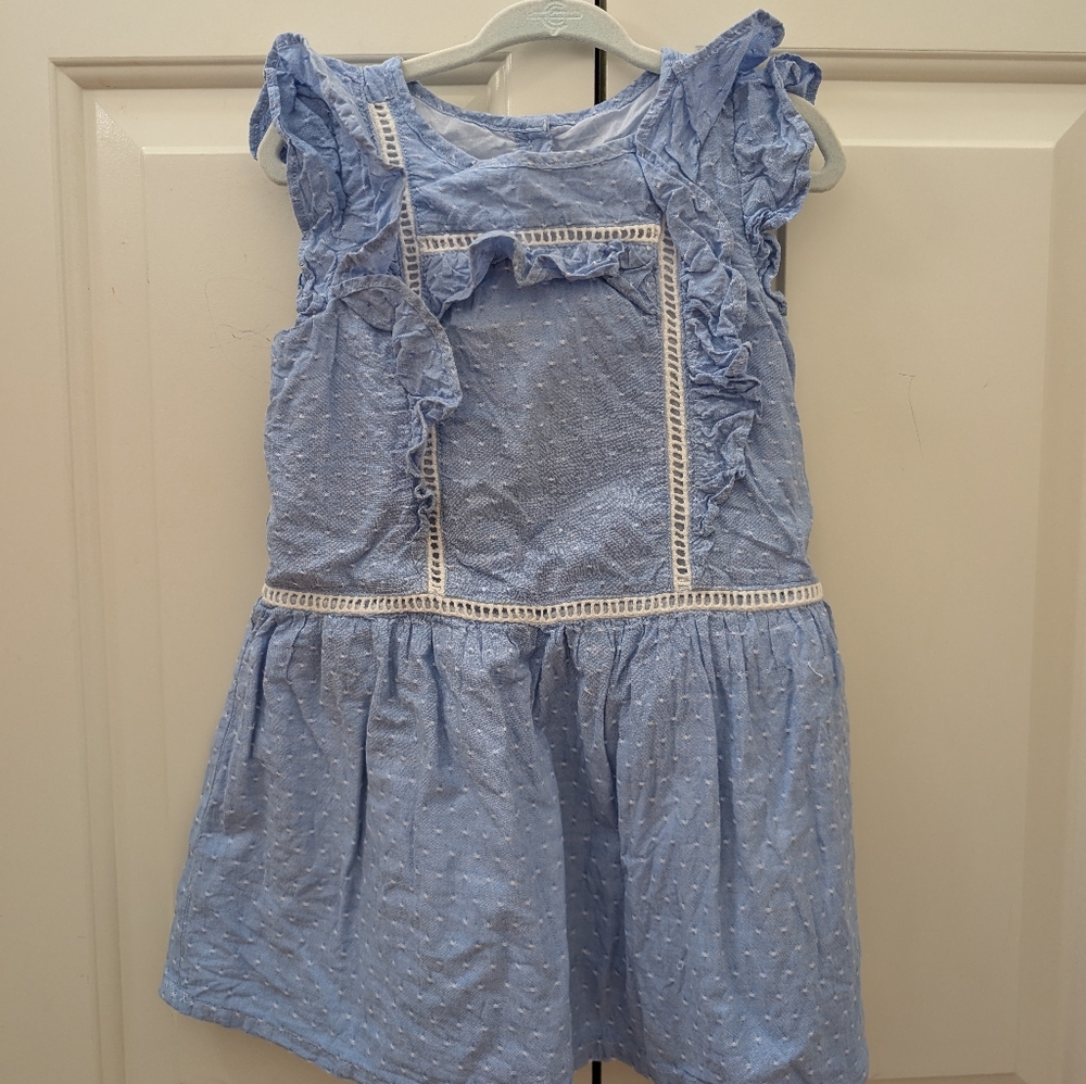 Janie and Jack Light Blue Eyelet Dress